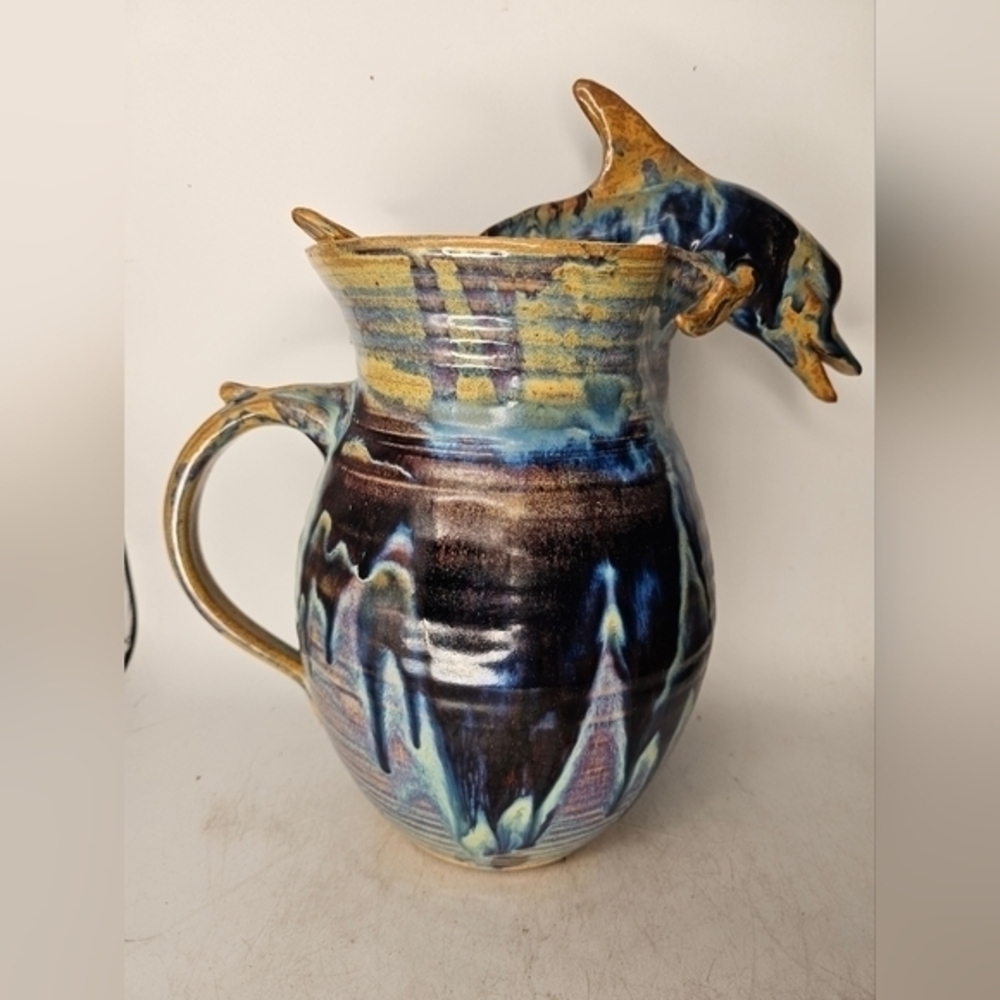 Hand made, hand thrown art pottery‎ pitcher